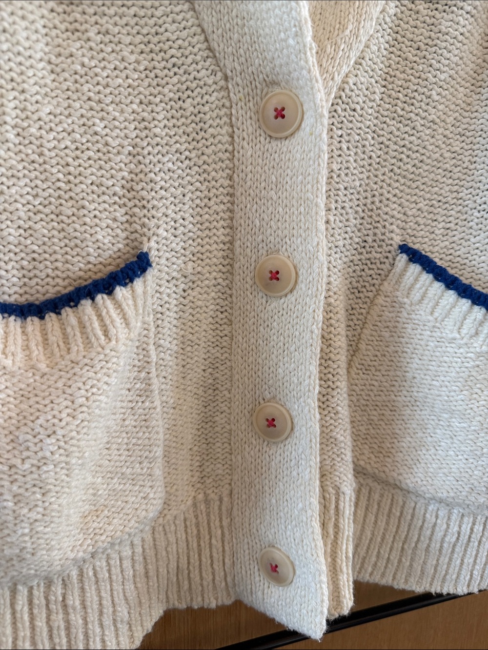 Anthropologie Maeve Lobster Cardigan Sweater Cream Color size Small - Picture 11 of 16